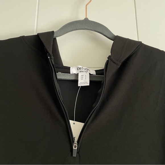 3/$45 Black Half Zip Hoodie Sweatshirt - Picture 3 of 6